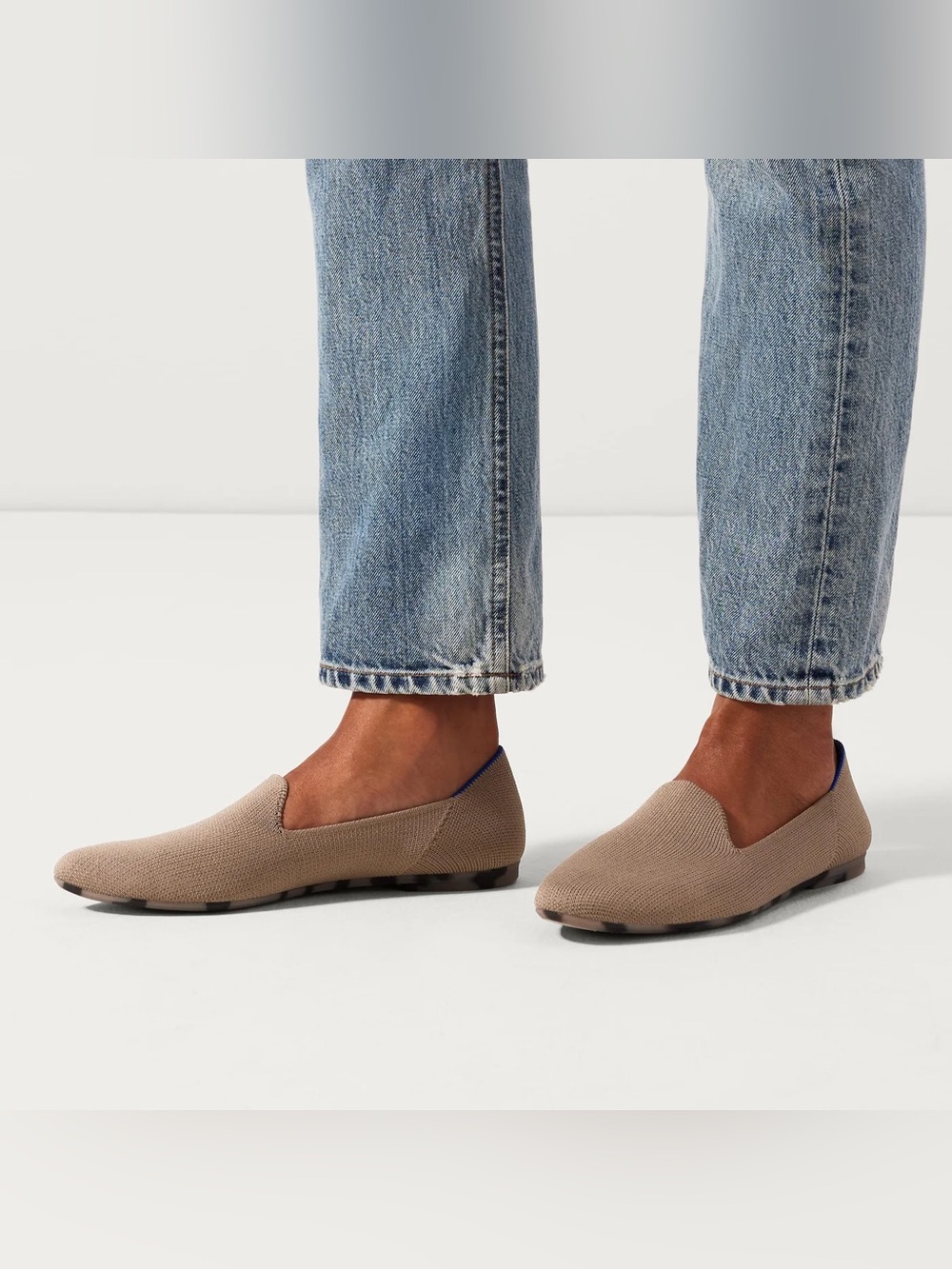 Rothy's The Almond Loafer In Portobello Brown Tan Taupe Shoe Flat - Picture 2 of 16